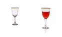 Classic Touch Water Glass with 14K Gold Design, Set of 6